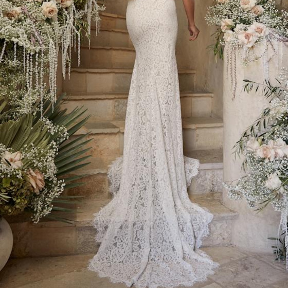 Lulus Love Everlasting White Floral Lace Mermaid Maxi Dress - Size S